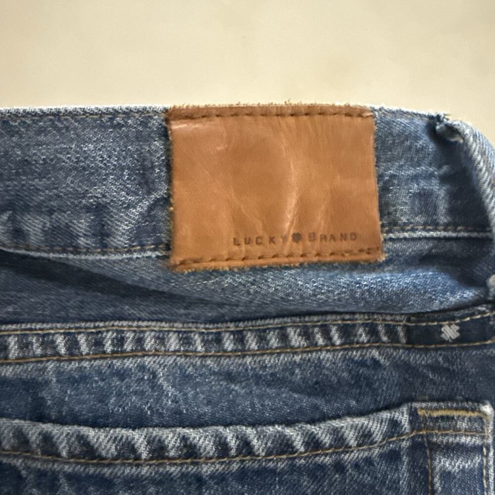 Lucky Brand Jeans 14/32 Button Fly Dylan Boyfriend Medium Wash Straight Leg - Picture 6 of 13